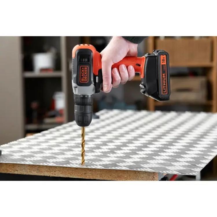 Akumulatorski vrtalnik Black&Decker, 18 V, 2X 1,5Ah
