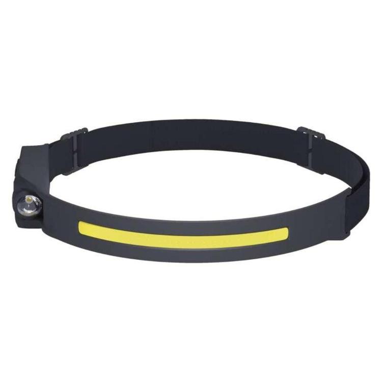 Naglavna polnilna LED svetilka Emos, 380 lm, Li-Pol 1200 mAh