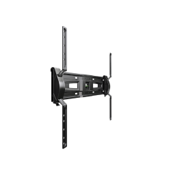 Meliconi stenski nosilec za TV, črn, poševni pogled z montažnimi nosilci