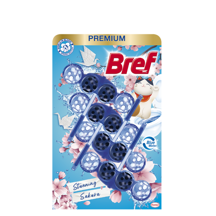 Set WC obešank Bref Limited edition Stunning Sakura, 4x50 g