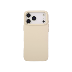 Silikonski krem ovitek za Apple iPhone 17 Pro Max z mehkim (soft touch) zaključkom in natančnim izrezom za kamero