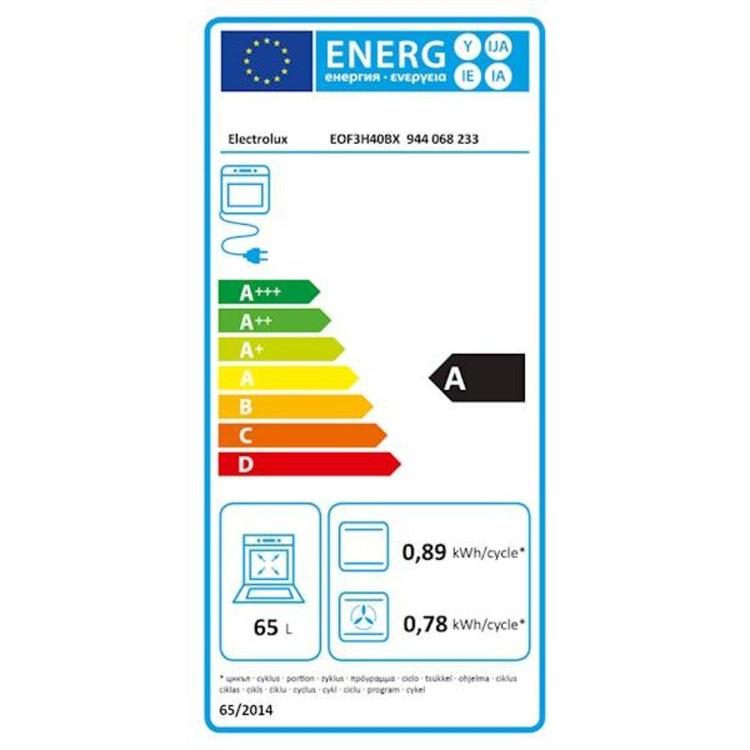 Vgradna pečica Electrolux EOF3H40BX, AquaClean, 59 l, 59 cm