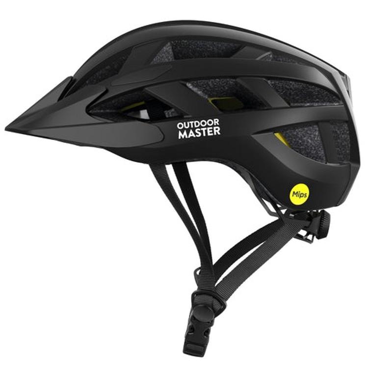 Kolesarska čelada Outdoor Master GEM, MIPS, črna, L