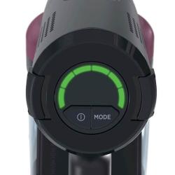 Upravljalni gumb sesalnika Hoover z LED prikazom stanja baterije in izbiro načina delovanja.