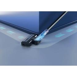 Talna krtača baterijskega sesalnika Hoover z osvetlitvijo za sesanje ob robovih in kotih.