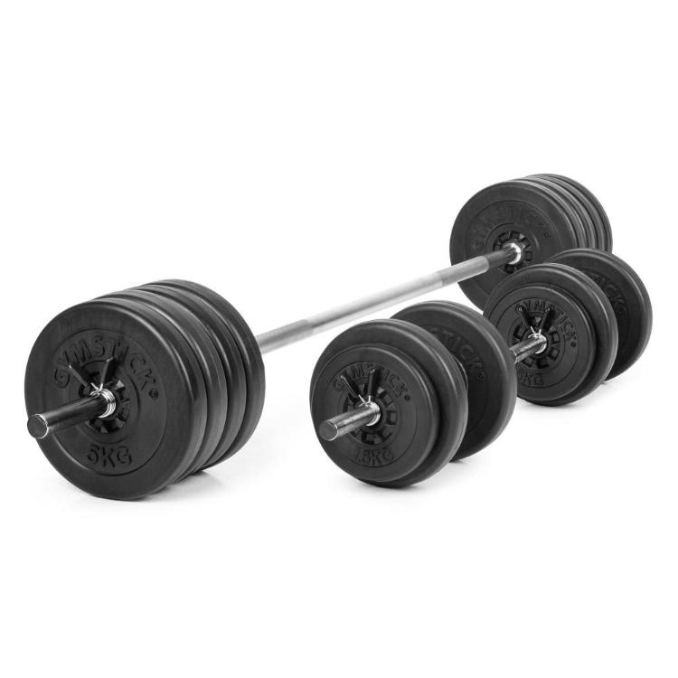 Uteži s palico 60 kg, komplet, Gymstick
