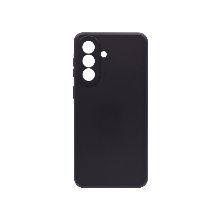 Prosojen zaščitni ovitek za Samsung Galaxy A57 5G v črni barvi brez označenega magnetnega kroga.