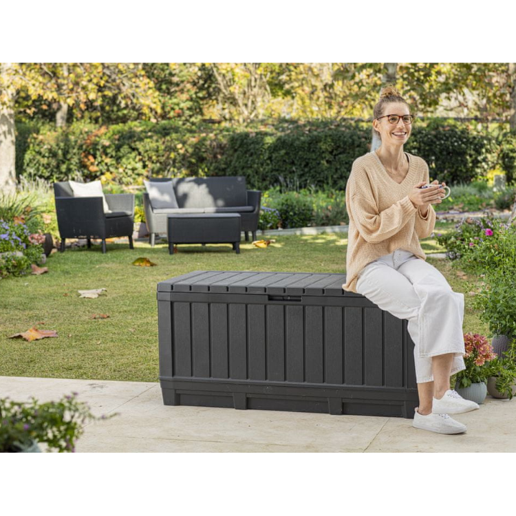 Zaboj za blazine Kentwood 350 l, siva