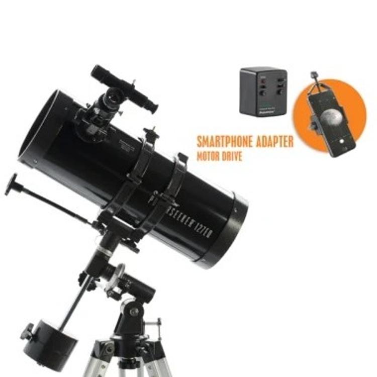 Teleskop Celestron PowerSeeker 127 EQ + nastavek za telefon in Motor Drive