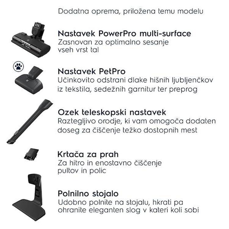 Pokončni baterijski sesalnik 2 v 1 Electrolux ES52AB25WB, 25,2 V