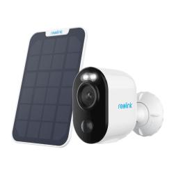 Reolink Argus B310 brezžična zunanja kamera s solarnim panelom za neprekinjeno napajanje in nadzor okolice.