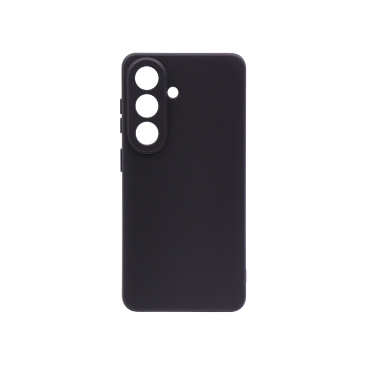 Prosojen zaščitni ovitek za Samsung Galaxy S26+ v črni barvi brez izrazito označenega magnetnega kroga.