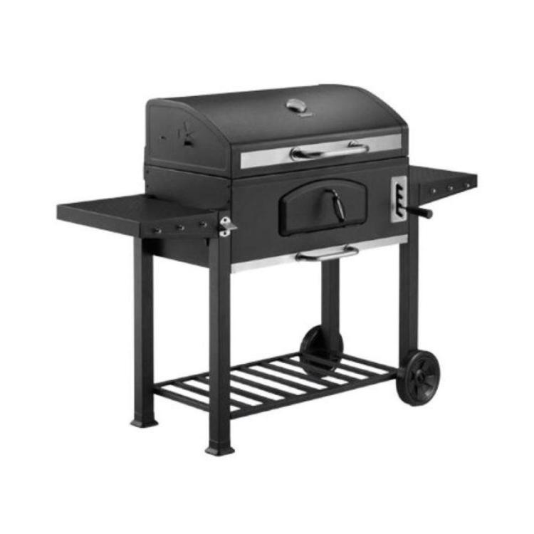 Copilot said: Vrtni žar na oglje VonHaus XL American BBQ z velikim kuriščem, vgrajenim termometrom in nastavljivim dovodom zraka omogoča natančen nadzor temperature ter pripravo okusnih jedi na prostem.