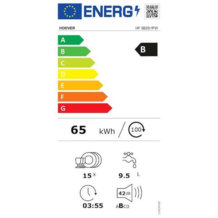 Pomivalni stroj HOOVER HF 5B2S1PW, 60 cm, Inverter