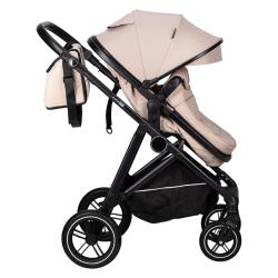 Bočni pogled na FreeON Neo športni voziček z nastavljivim naslonom in velikimi kolesi.