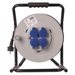 Zunanji kolutni podaljšek Emos 50 m / 4 vtičnice / črni / guma / 230 V / 2,5 mm2