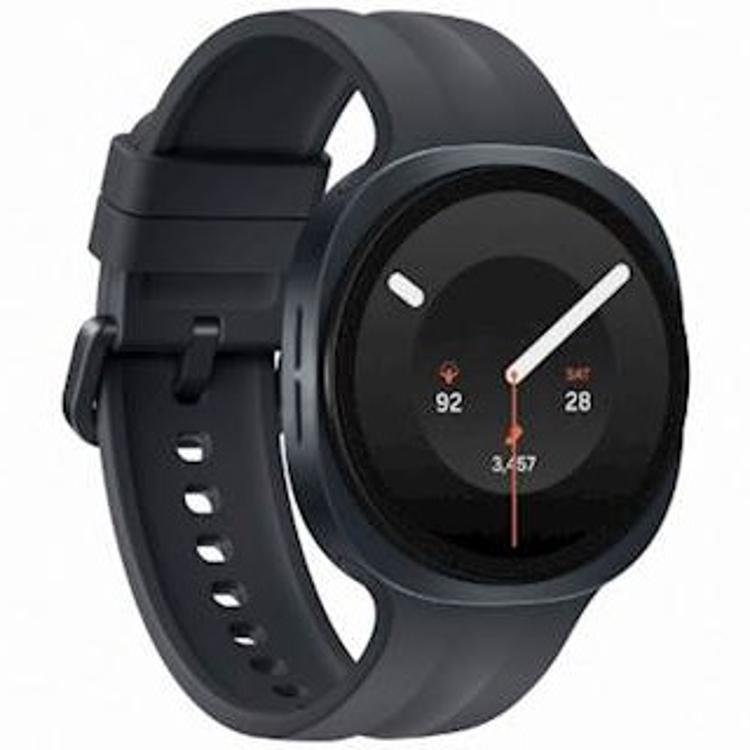 Pametna ura Galaxy Watch v črni izvedbi združuje eleganten minimalističen videz, napredne funkcije spremljanja zdravja in udobno vsakodnevno uporabo.