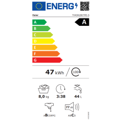 Pralni stroj HAIER THASN286TM5-S, A, 8kg