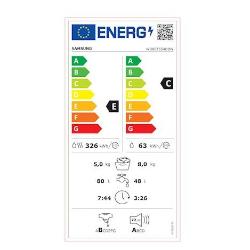 Pralno sušilni stroj Samsung WD80T554DBW/S7 8 kg/5 kg, Add Wash-5