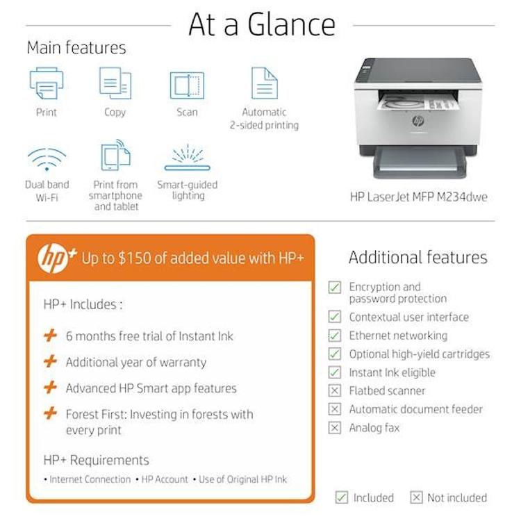 Večfunkcijska laserska naprava HP LaserJet M234dwe_3