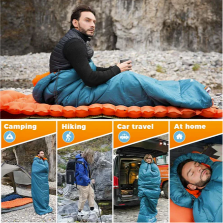 Spalna vreča KingCamp KS2423 Tigris 250, modro/oranžna