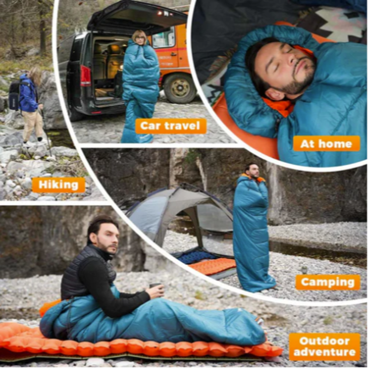 Spalna vreča KingCamp KS2423 Tigris 250, modro/oranžna