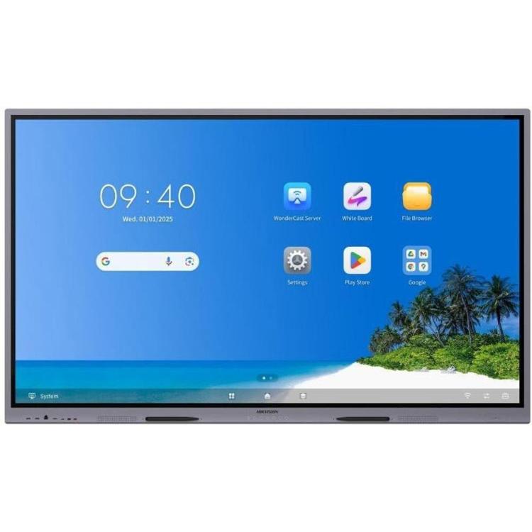 Hikvision DS‑D5B65RB/EP, 65" interaktivni 4K zaslon na dotik, Android vmesnik, profesionalna predstavitvena rešitev.