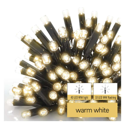 Povezovalna veriga Emos Profi, utripajoča ledene sveče, LED 50, 3 m, zun., topla bela