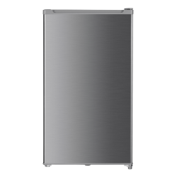 Beko mini hladilnik RS9051PN v srebrni barvi z enojnimi vrati, kompaktnim dizajnom in integriranim zgornjim ročajem