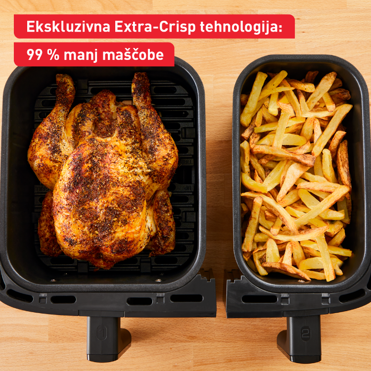 Cvrtnik na vroč zrak Tefal Dual Easy Fry & Grill EY905D10