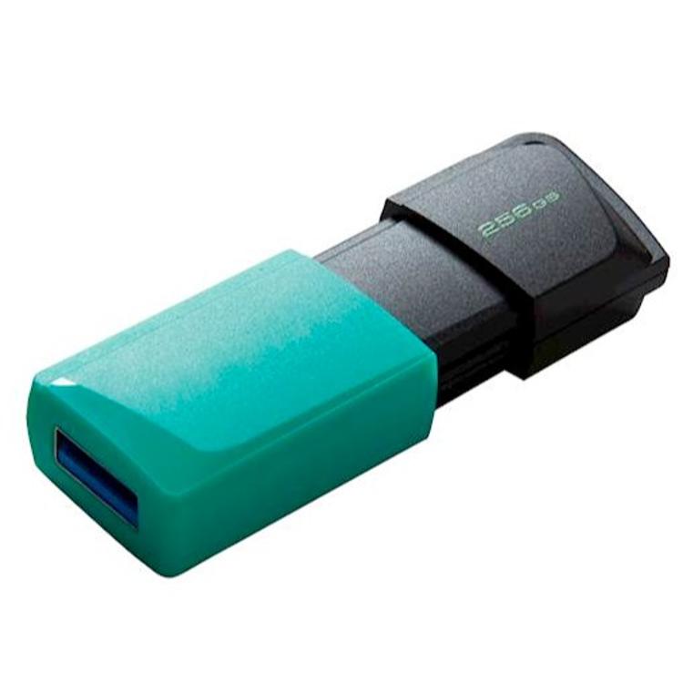 USB ključ Kingston 256GB DT Exodia M, 3.2 Gen1, črno zelen, drsni priključek