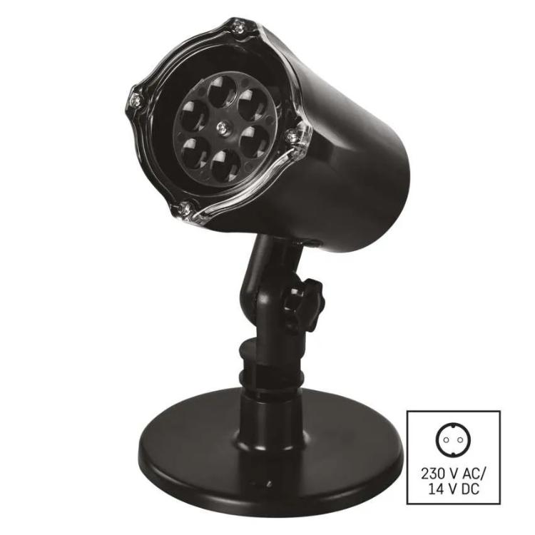 Božični projektor LED snežinke, zunanji in notranji, hladna bela