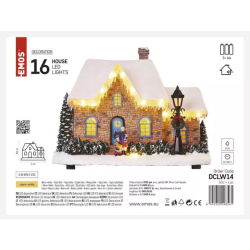 LED božična hiška, 20,5 cm, 3× AA, notranja, topla bela_3