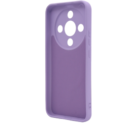 Prosojen zaščitni ovitek za Honor Magic8 Lite v vijolični barvi z označenim svetlo sivim magnetnim krogom.