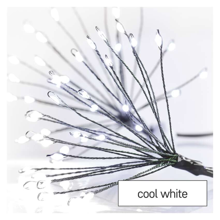 Svetlobna veriga Emos, svetleče cvetlice nano, LED 300, 5,2 m, notranja, hladna bela