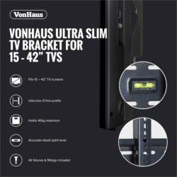 Stenski fiksen TV nosilec VonHaus 15 do 42''