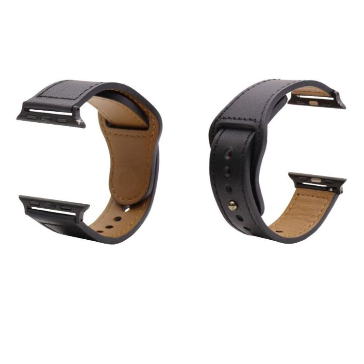 Usnjen pašček Chameleon Style za Apple Watch (38/40/41 mm), črn