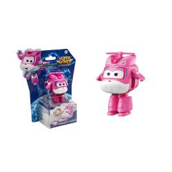 Transformirajoča figura Dizzy iz Super Wings Electric Heroes, ki se iz helikopterja spremeni v robota, primerna za otroke 3+.