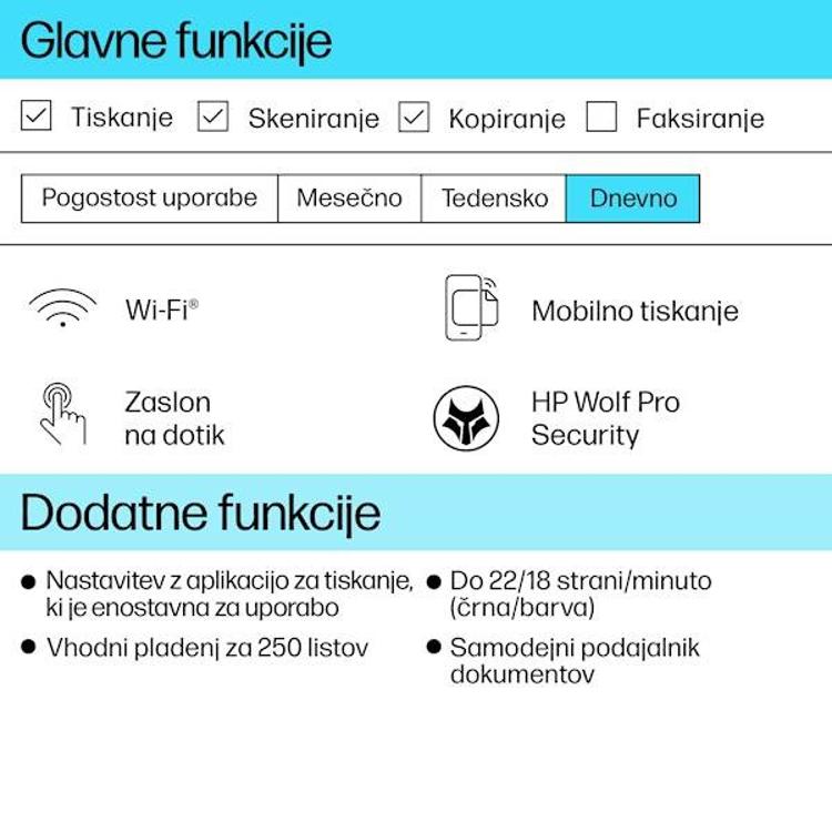 Večfunkcijska brizgalna naprava HP OfficeJet Pro 9720e WF AiO