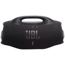 Prenosni zvočnik JBL s sprednjimi gumbi za upravljanje in vidnim logotipom na mreži