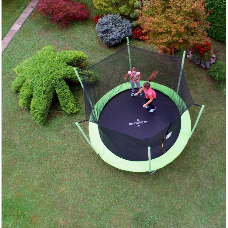 Trampolin LEGONI FUN z zaščitno mrežo 244 cm, zelen