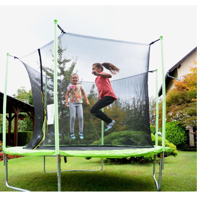 Trampolin LEGONI FUN z zaščitno mrežo 244 cm, zelen