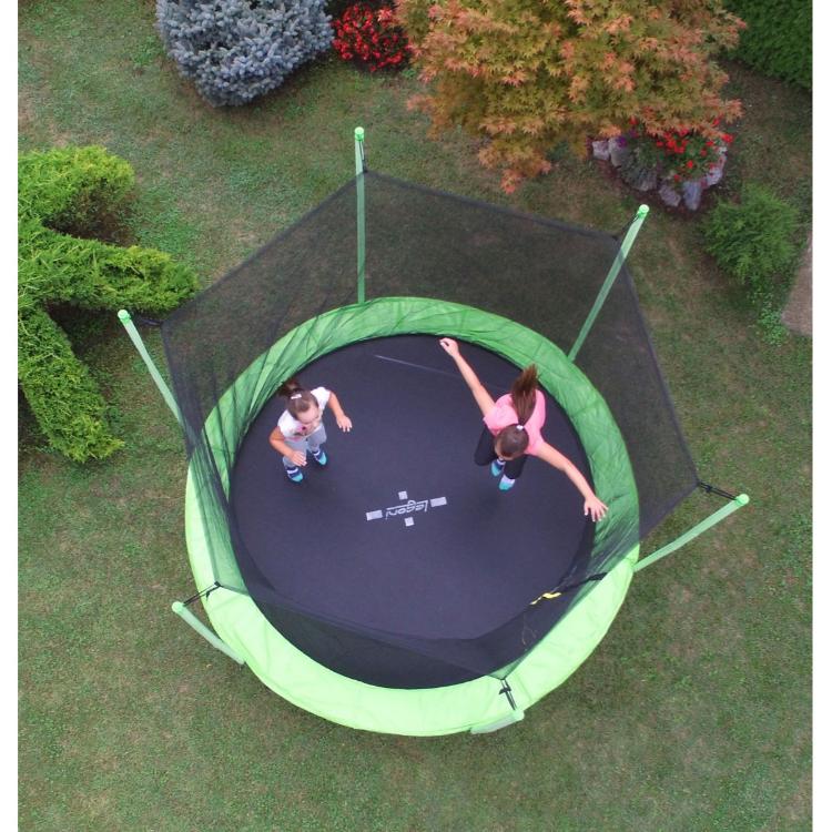 Trampolin LEGONI FUN z zaščitno mrežo 244 cm, zelen