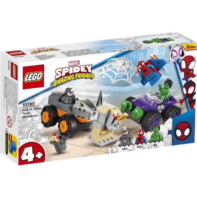 Lego Spidey Spopad Hulka in Rhina v pošastnih tovornjakih- 10782 