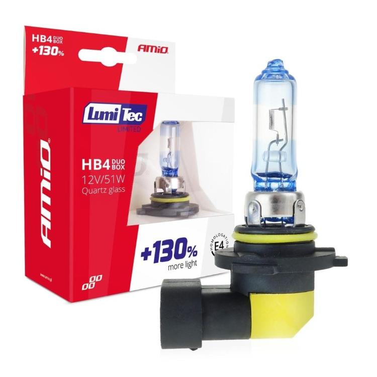 Halogenska žarnica Amio HB4 12 V 51 W LumiTec Limited +130 % DUO, 2 kosa