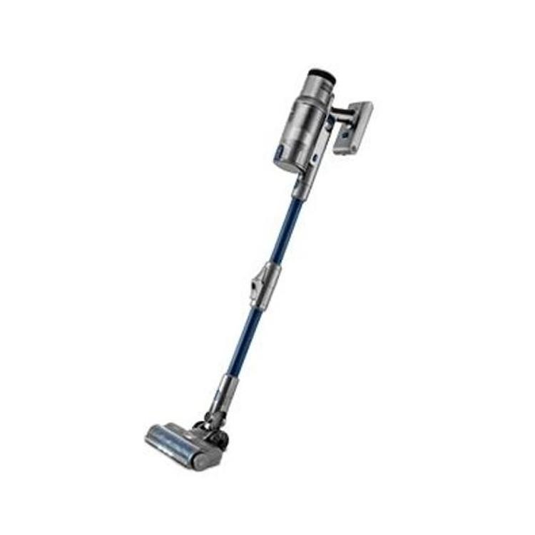 Pokončni sesalnik UFESA U7 DIGITAL ANIMAL 500 W z zmogljivo motorizirano krtačo in elegantno modro cevjo.