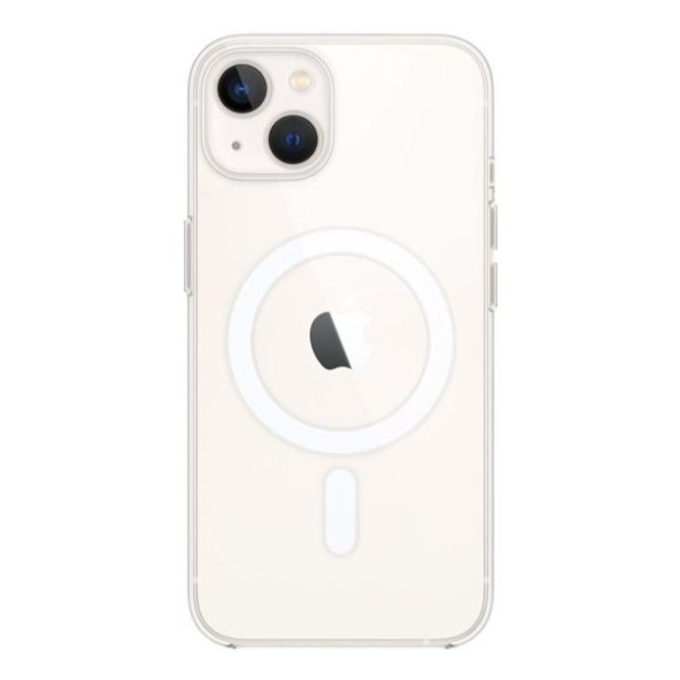 Gumiran magnetni ovitek (TPU Magnetic) za Apple iPhone 13, prozoren svetleč