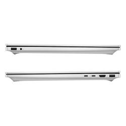 Stranski profil HP OmniBook 7 AI 16 z vidnimi priključki USB-C, HDMI in USB-A ter tanko zasnovo ohišja.