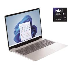 HP OmniBook 7 AI 16 z Intel Core Ultra 7 procesorjem, prikazan pod kotom z odprtim zaslonom in sodobnim srebrnim dizajnom.