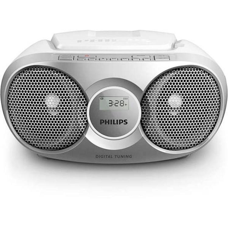 Prenosni radio Philips s CD-predvajalnikom AZ215S, srebrn